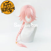 Anime Fate Apocrypha Astolfo Pink White Mixed Long Braid Cosplay Wig